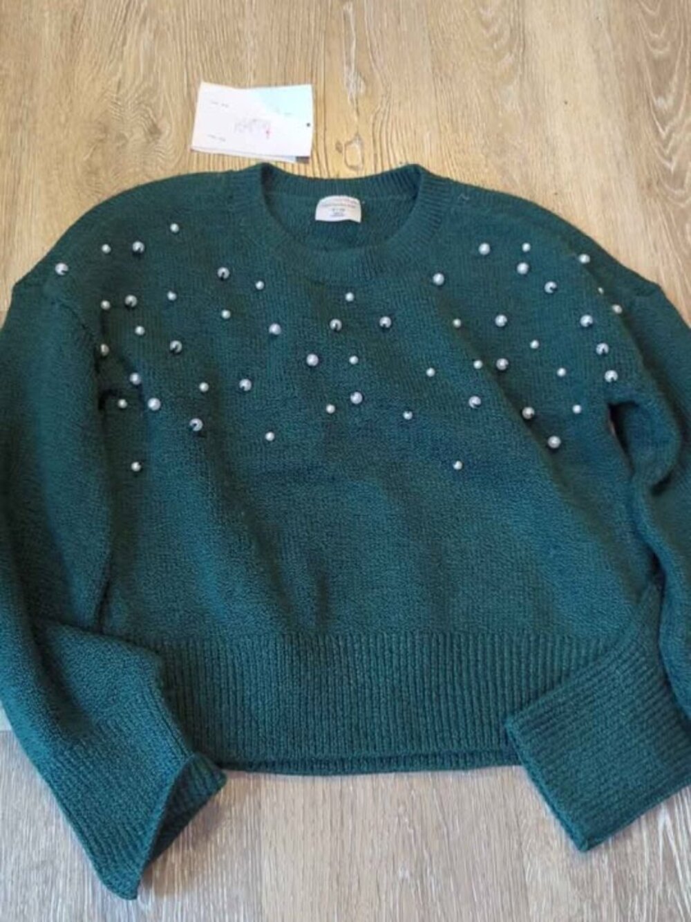 Abercrombie Kids Pearl Embellished Sweater 9/10 girls new